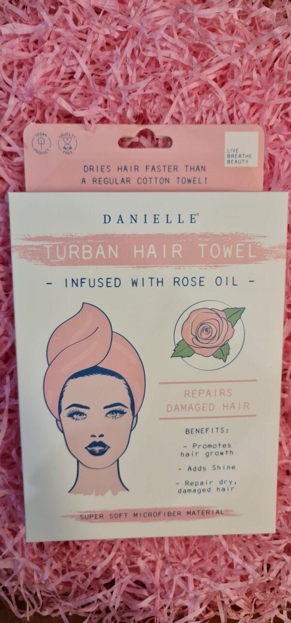 Danielle – Rose oil infused Microfibre hair towel