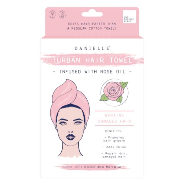 Danielle – Rose oil infused Microfibre hair towel